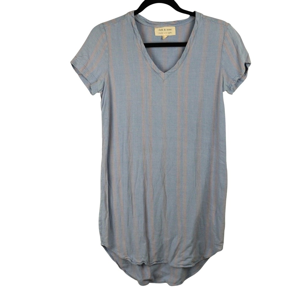 Anthropologie Cloth & Stone Womens Dress Size XS Short Sleeve Shift‎ Linen